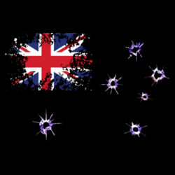 AUSSIE FLAG Bullet Holes Design