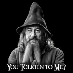 YOU TOLKIEN TO ME? - Grey Scale Design