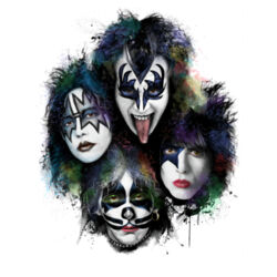 KISS Faces on white Design