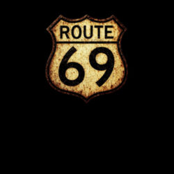ROUTE 69 SIGN - B&W Rusty - 2 sided opt Design