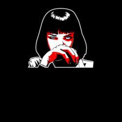 Mia Wallace - Uma Thurman - Pulp Fiction (dark bg) Design