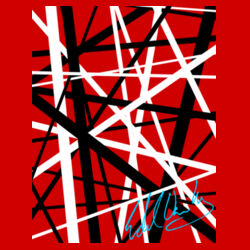 Eddie Van Halen Sriped Autographed Design