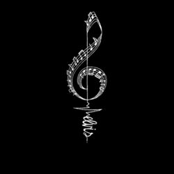 Elvis Presley - Treble Clef Black Design