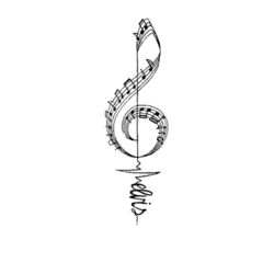 Elvis Presley - Treble Clef White Design