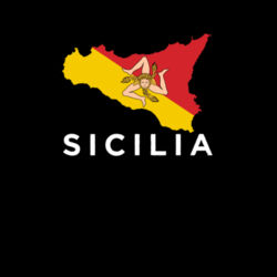 Sicilia Map - Black Design