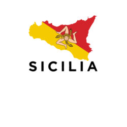 Sicilia Map - White Design