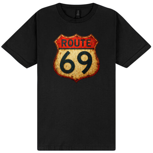 ROUTE 69 SIGN - Col Rusty - 2 sided opt Thumbnail