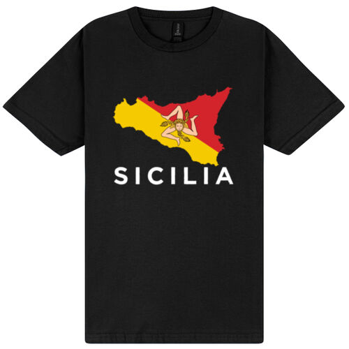 Sicilia Map - Black Thumbnail