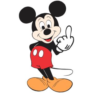 mickey finger colour w. white border Thumbnail