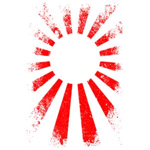flag rising sun grunge red art Thumbnail