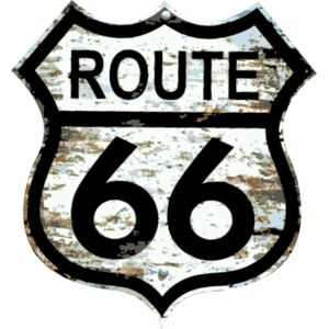 route 66 sign bw art 1 Thumbnail