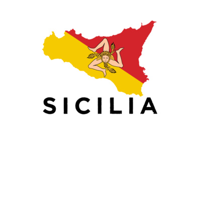 sicilia map art on white Thumbnail
